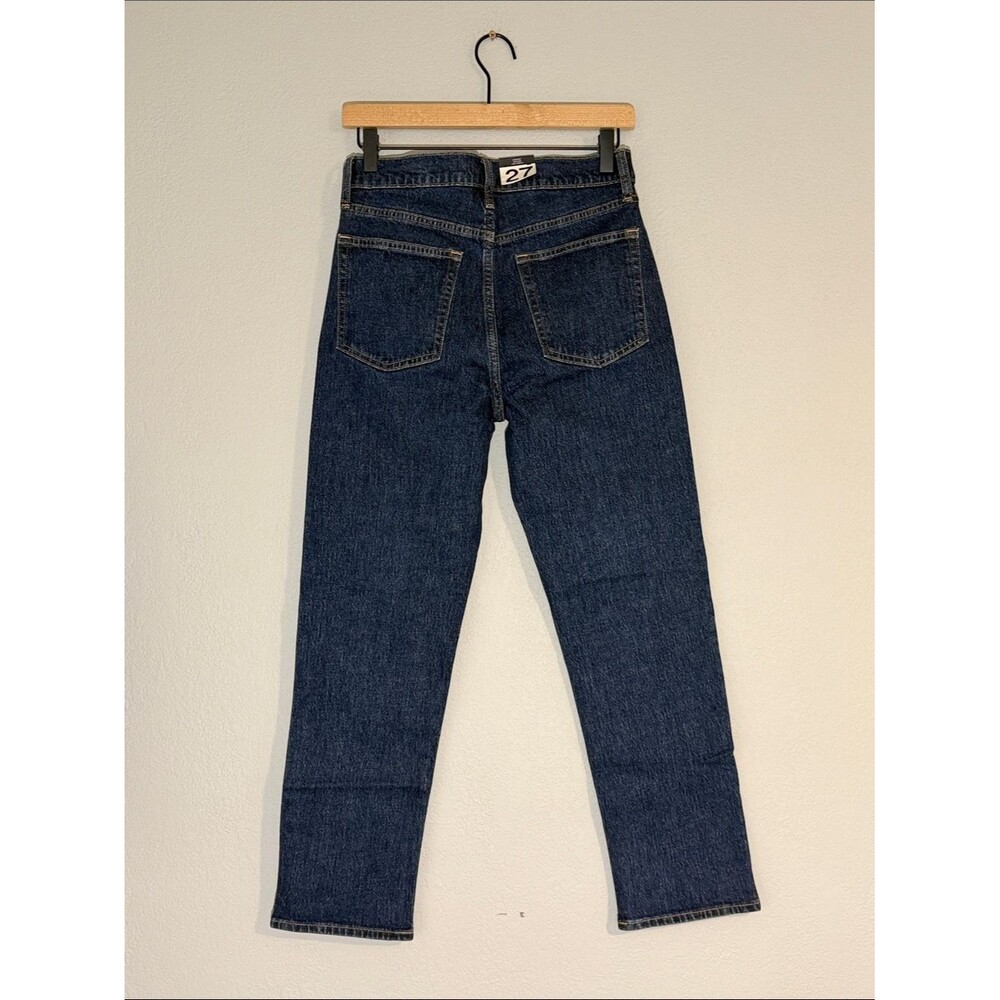 NWT GAP Women’s Dark Indigo Blue Cheeky Straight High Rise in Size 27 | 4 - Picture 3 of 7